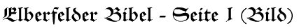 Elberfelder Bibel - Seite 1 (Bild)