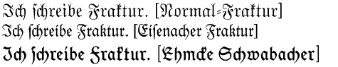 Ich schreibe Fraktur