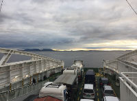 Auf der Fähre nach Stavanger: Blick nach Stavanger