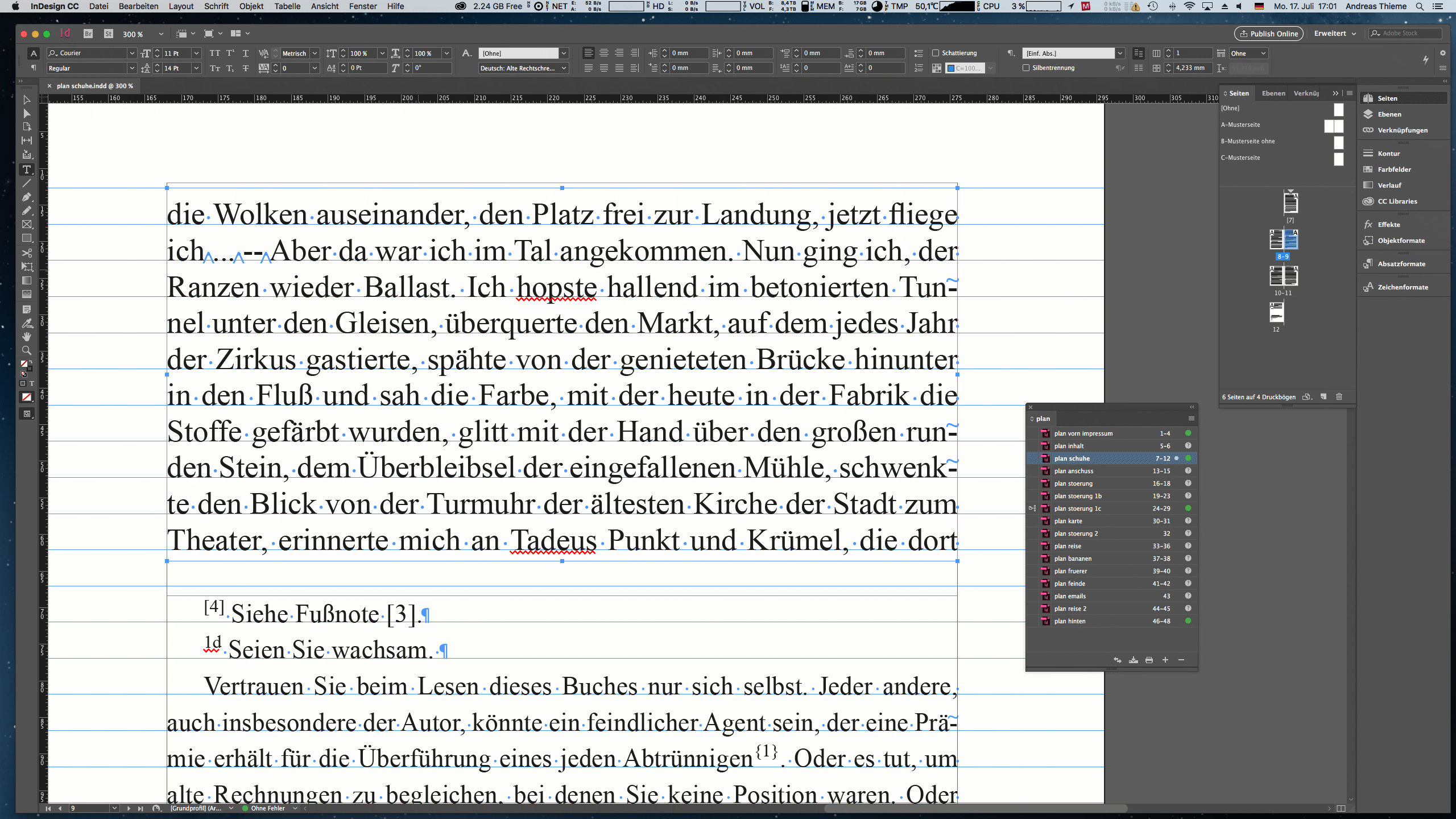 InDesign 2017 Sonderzeichen