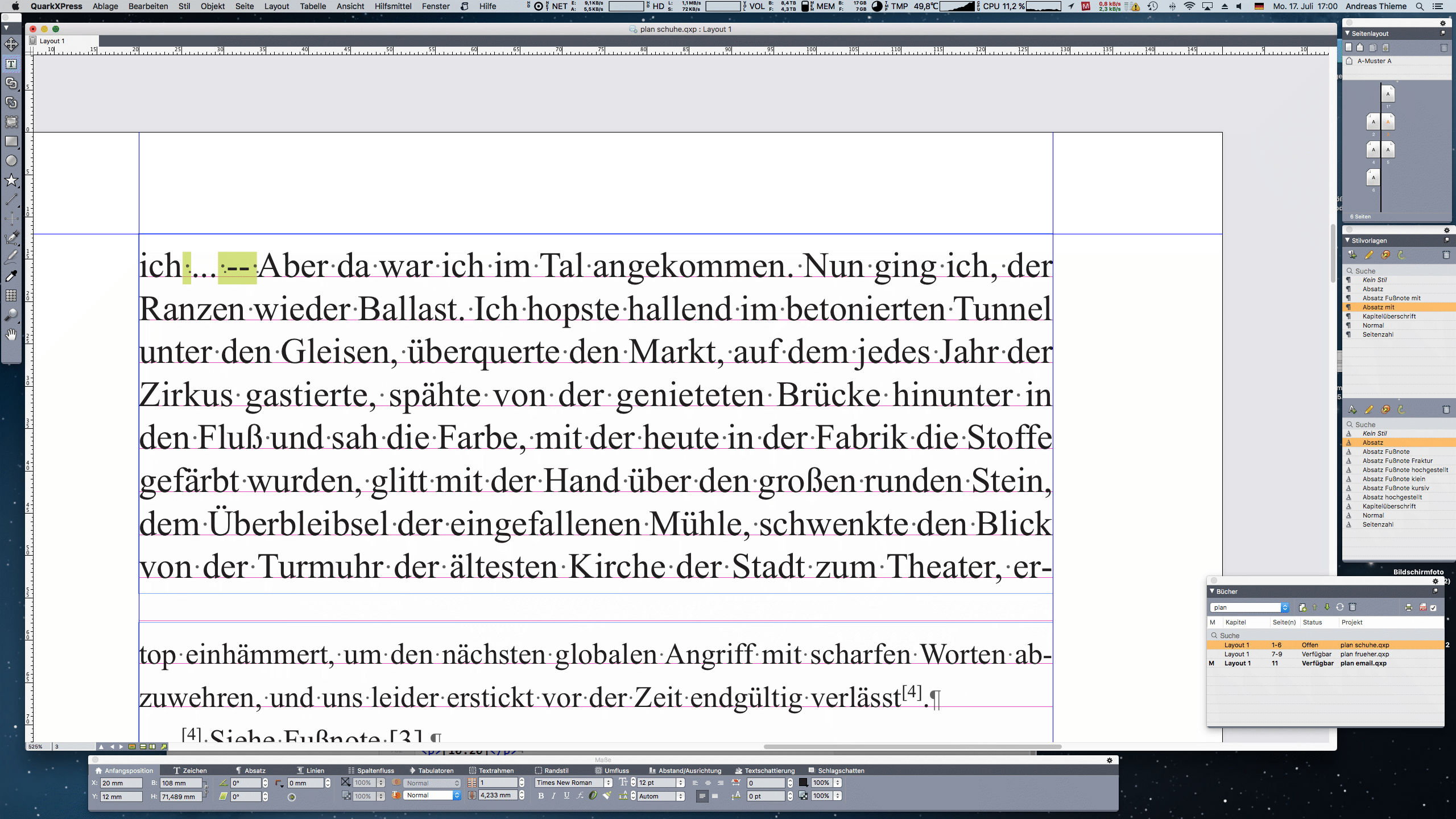 QuarkXPress 2017 Sonderzeichen