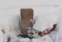 Schneehöhe Stavanger, 7. Dez 2013