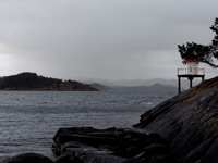 Fjord vor dem Regen
